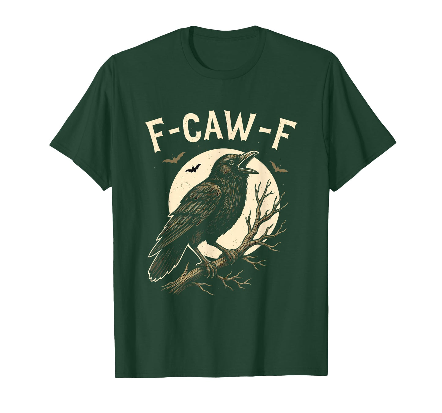 FcawF Funny Raven Halloween F Caw F Spooky Creepy Gothic T-Shirt