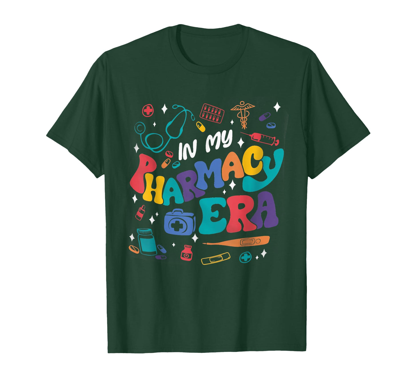 Groovy In My Pharmacy Era Pharm Tech Pharmacy Squad Grad T-Shirt