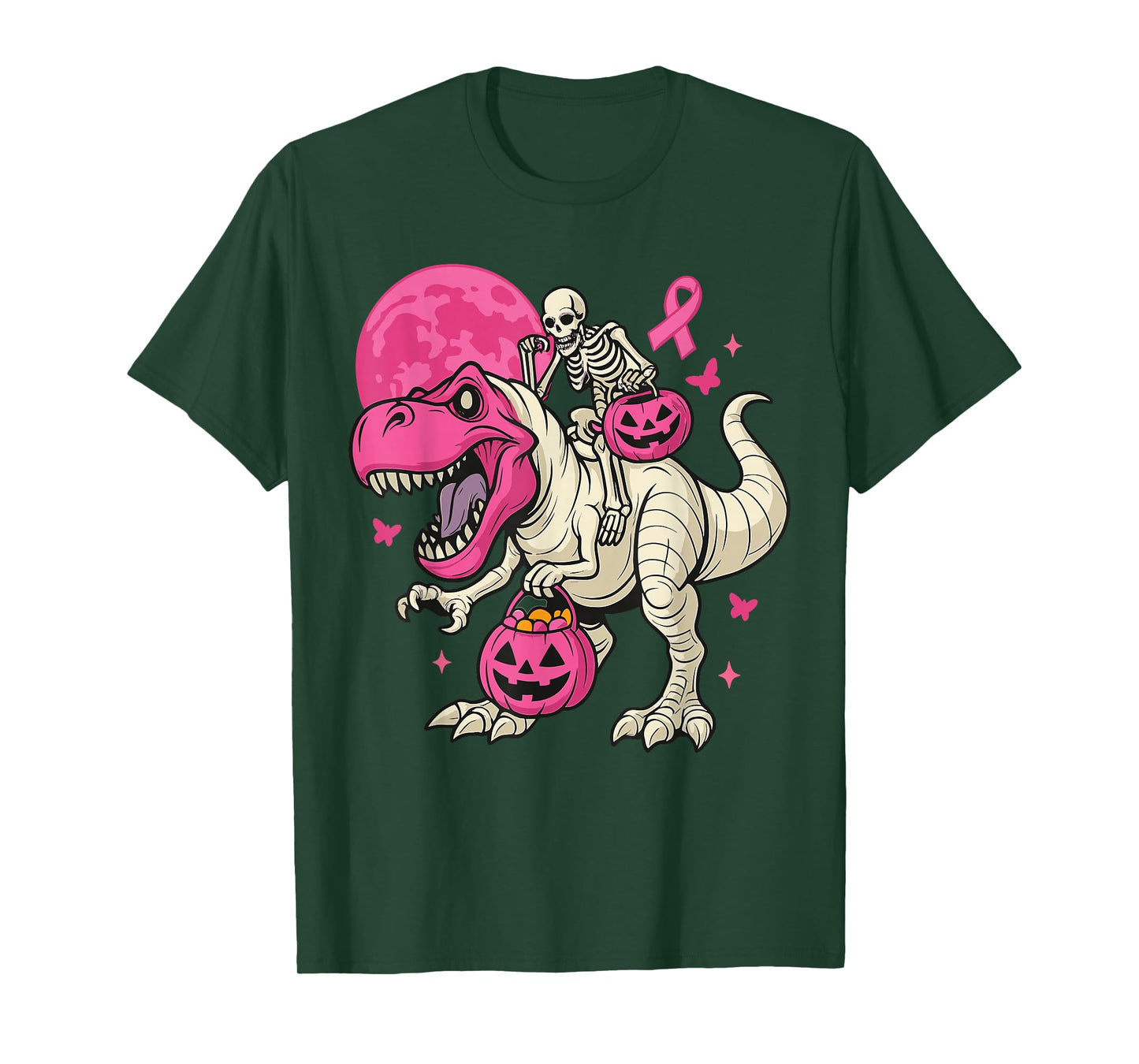 In October We Wear Pink Dinosaur Breast Cancer Awareness T-Shirt