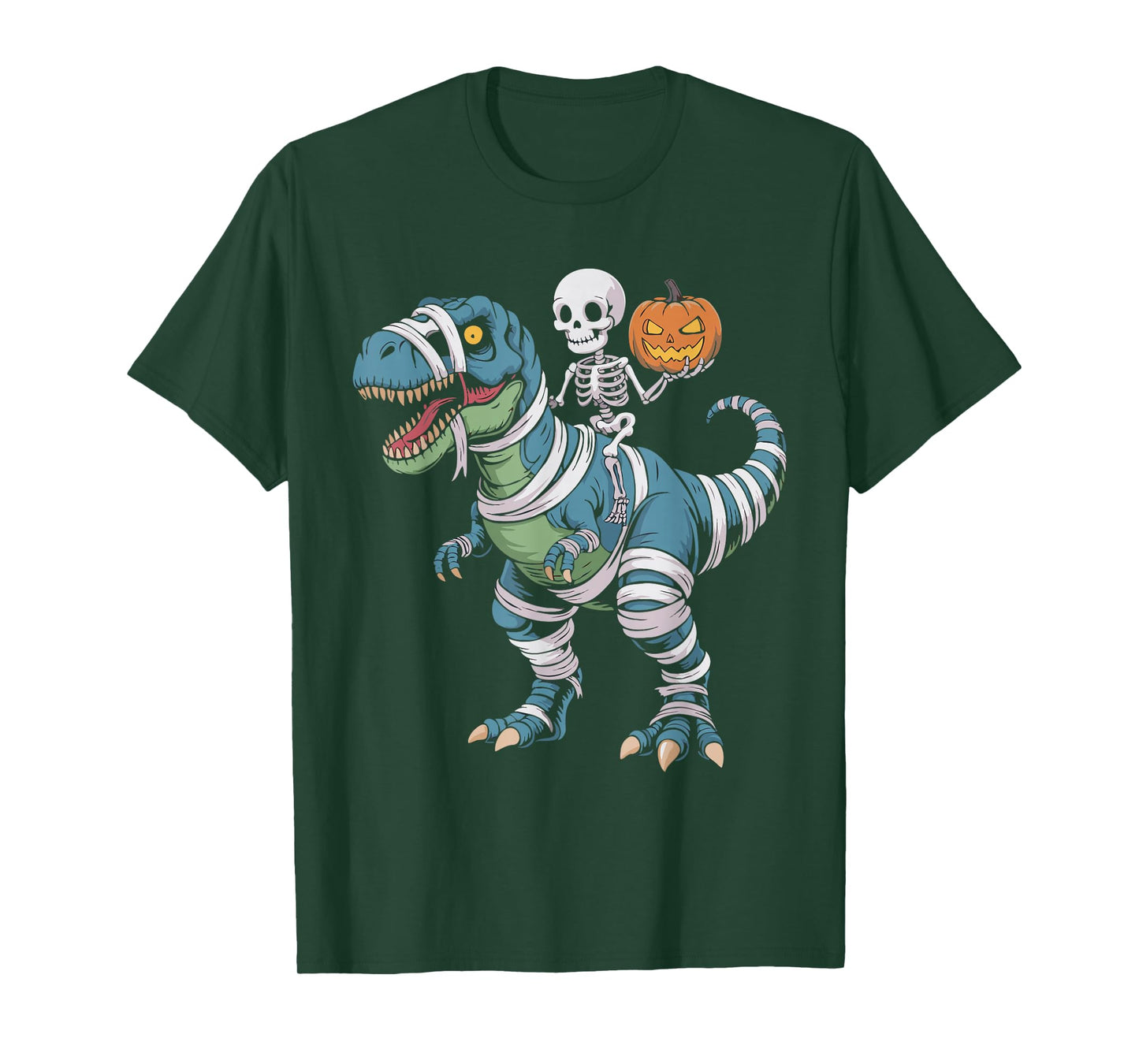 Trex Mummy Skeleton Tyrannosaurus Halloween T-Shirt