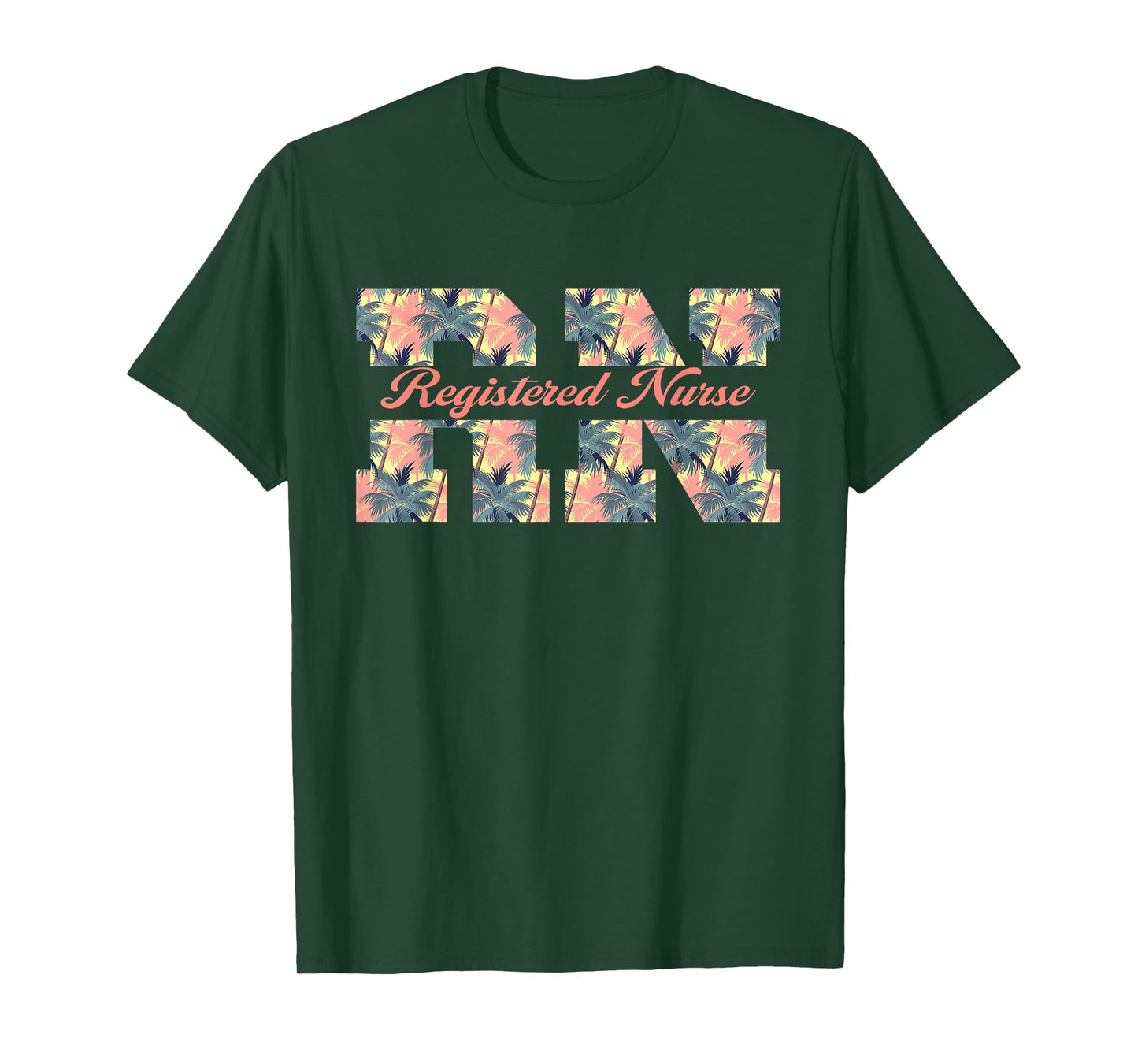 Funny Rn Aloha Nurse Tropical Flowers Summer Hawaii Rn Beach Men Women T-Shirt