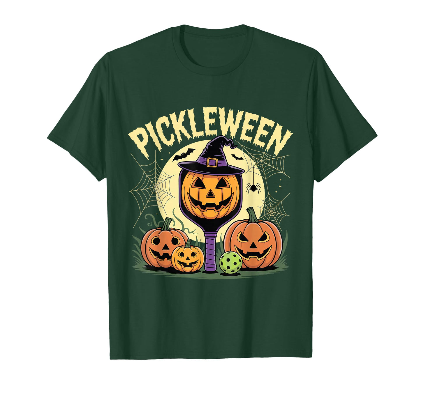 Pickleween Pickleball Player Creepy Halloween Pickleball T-Shirt