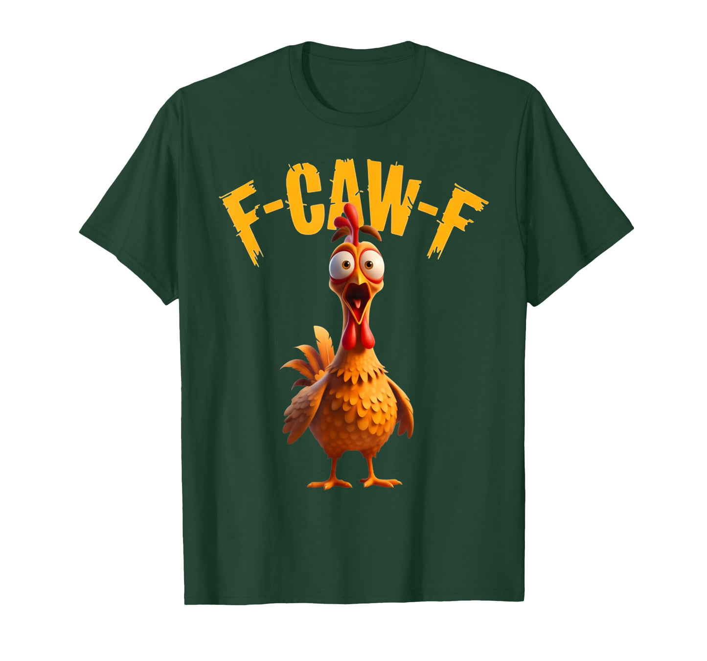 Funny Haunted Chicken F-Caw-F Tee T-Shirt