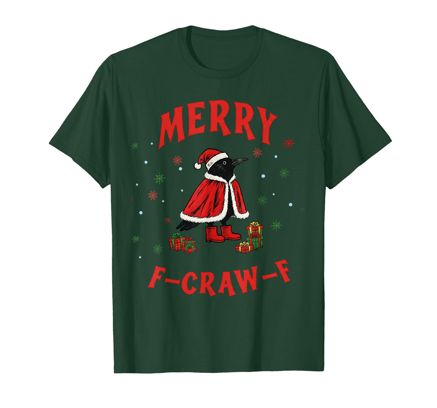 F-Craw-F Crow Christmas Merry FCAWF Xmas Raven Winter Holida T-Shirt