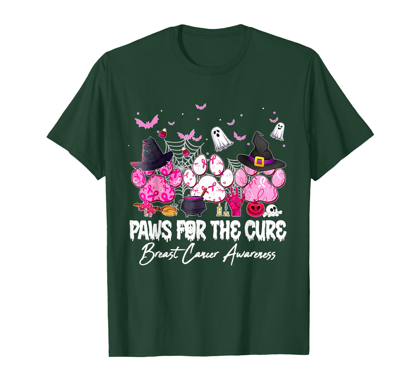 Pink Paws for The Cure Breast Cancer Awareness Dog Cat Lover T-Shirt