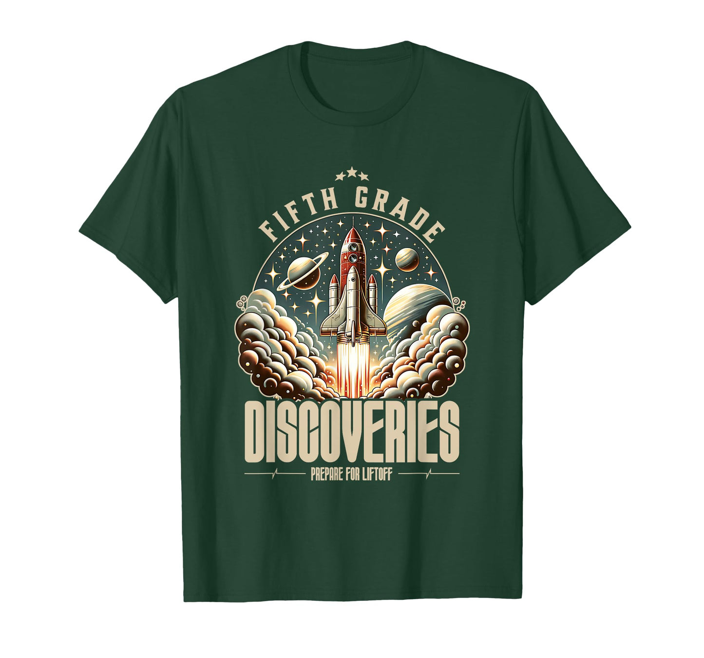 Fifth Grade Back To School Space Rocket Astronaut T-Shirt
