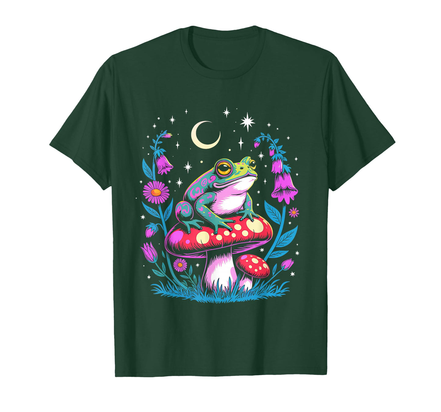 Floral EDM Festival Tee Frog Mushroom Rave Gifts T-Shirt