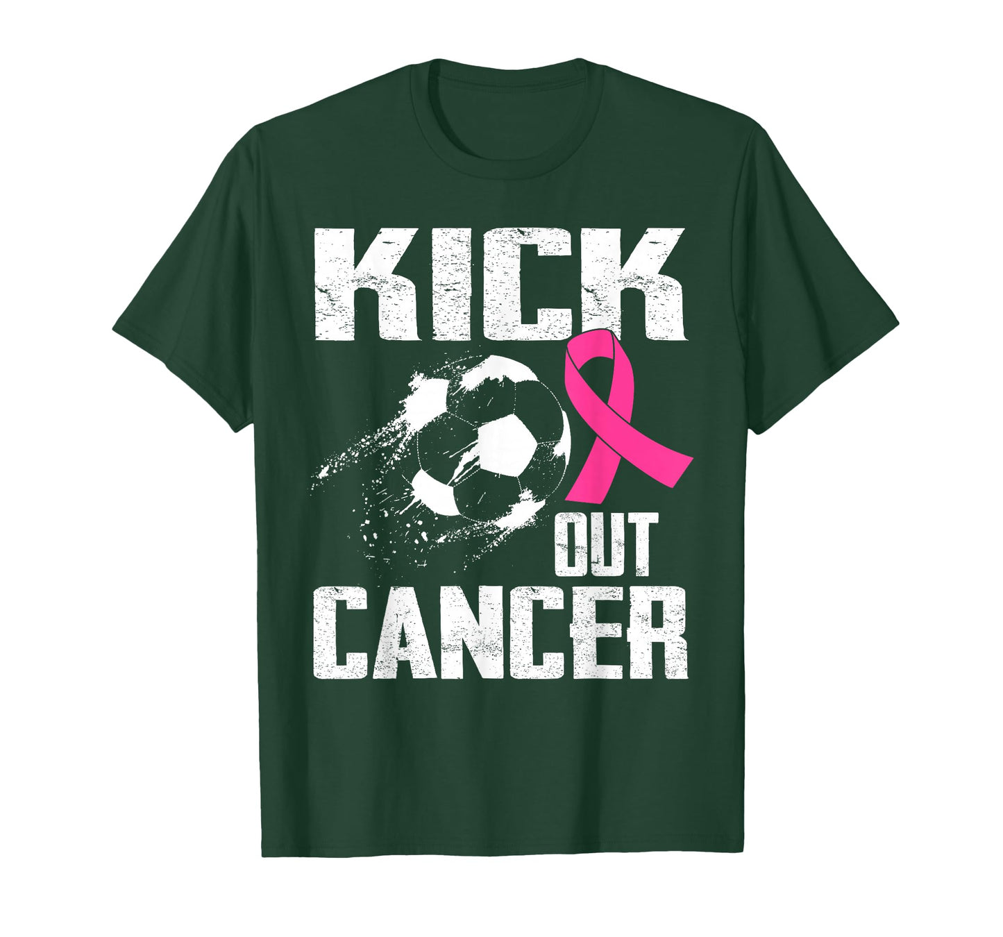 Breast Cancer Survivors Kick Out Cancer Soccer Ball Support T-Shirt