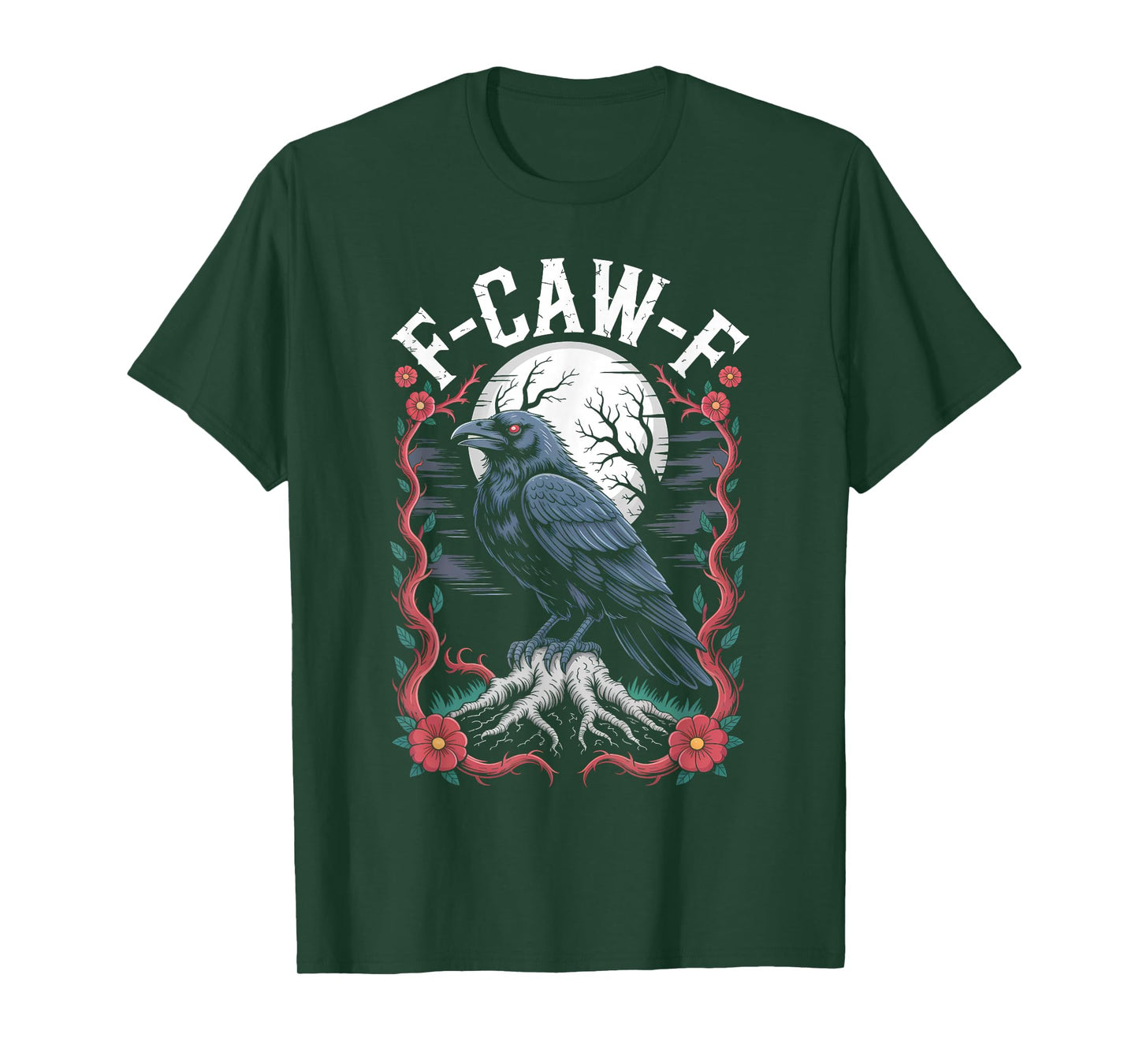 Funny F-Caw-F Black Crow Sound Meme Humor T-Shirt
