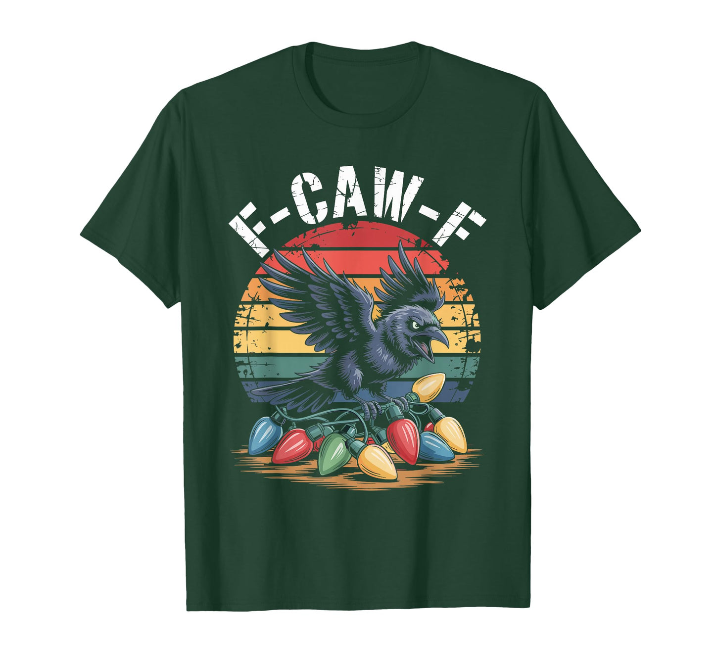 Funny Christmas F-CAW-F Crow T-Shirt