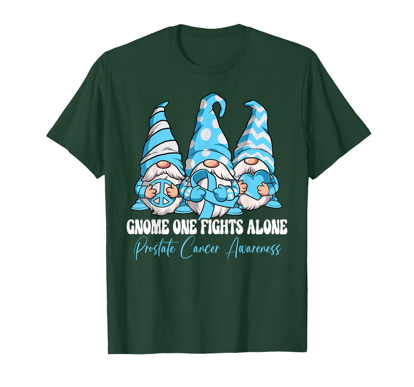 Gnome One Fights Alone Prostate Cancer Awareness Month T-Shirt