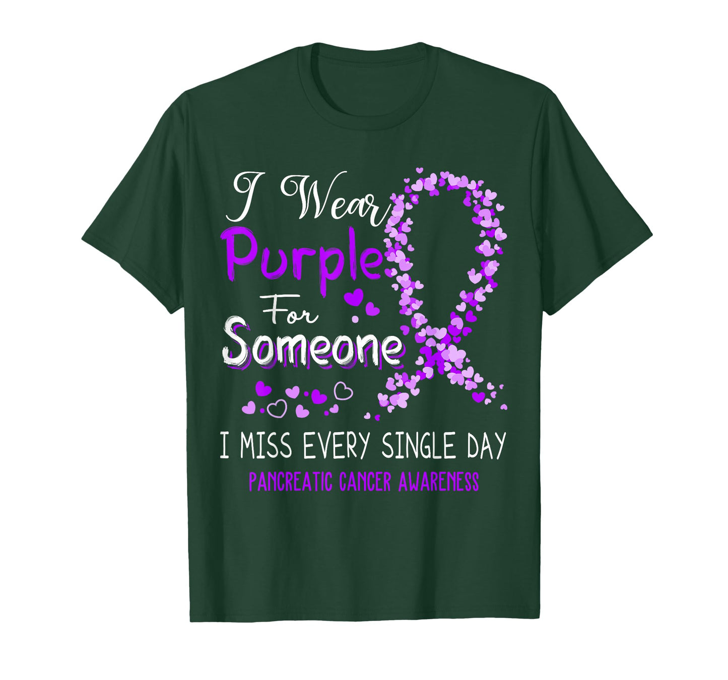 I Wear Purple For Someone Pancreatic Cancer Awareness T-Shirt