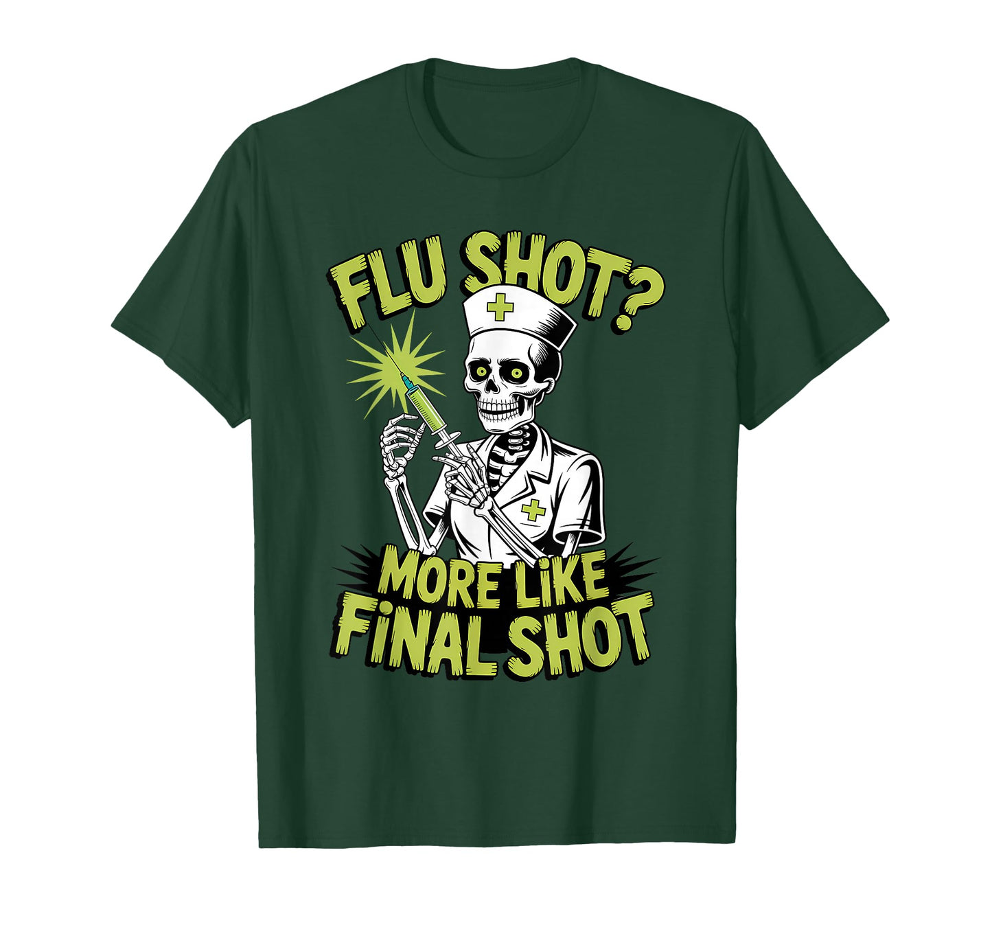Skeleton Nurse Halloween Funny Spooky Medical T-Shirt