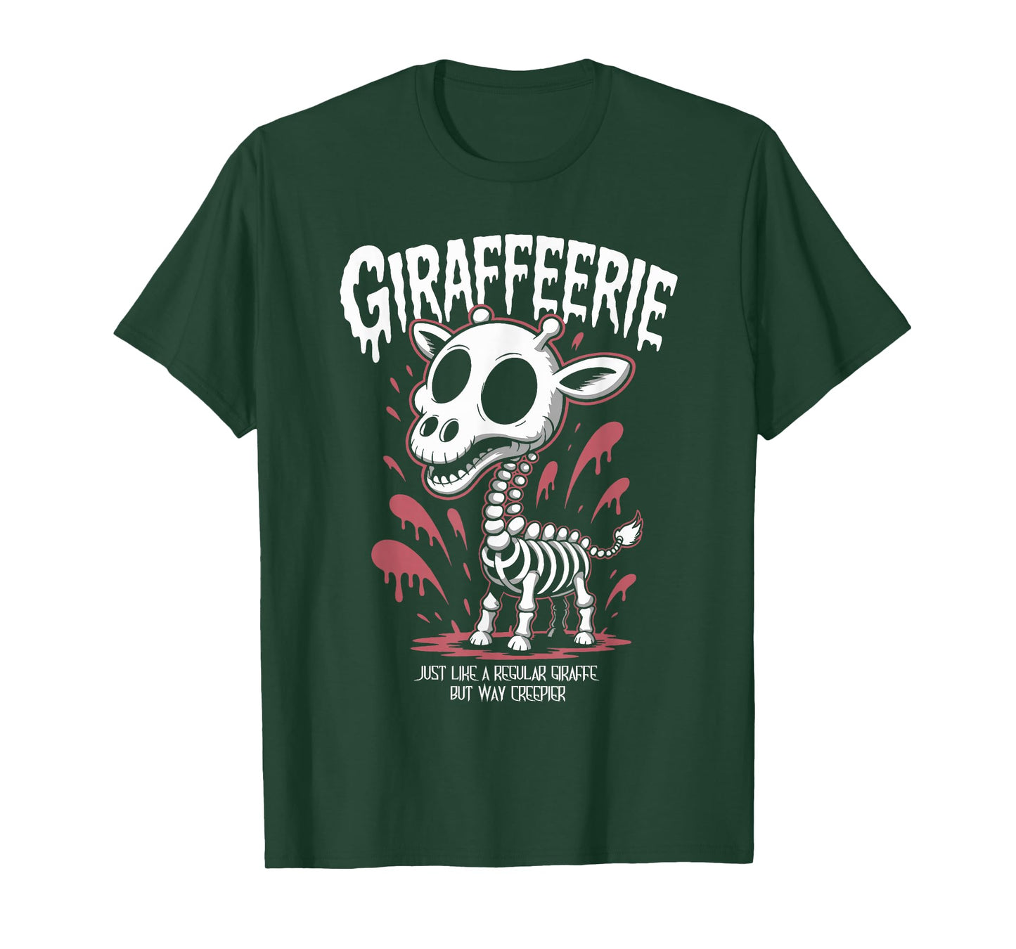 Spooky Giraffe Skeleton Giraffeerie Halloween T-Shirt