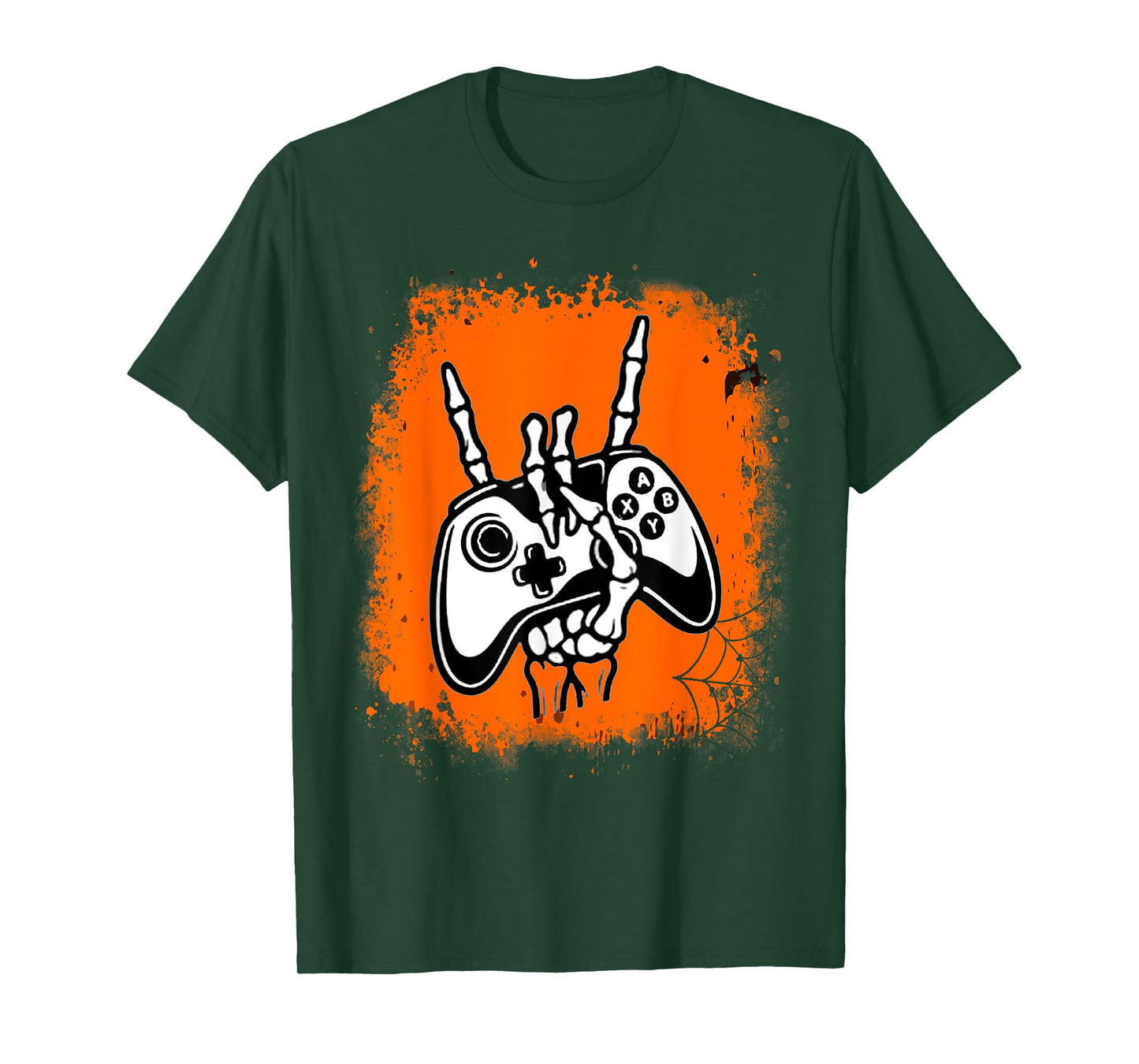 Halloween Skeleton Gamer Video Gaming Men Boys Kids Teens T-Shirt