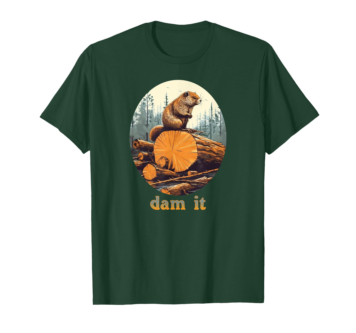 Dam It Beaver Funny Pun Joke T-Shirt