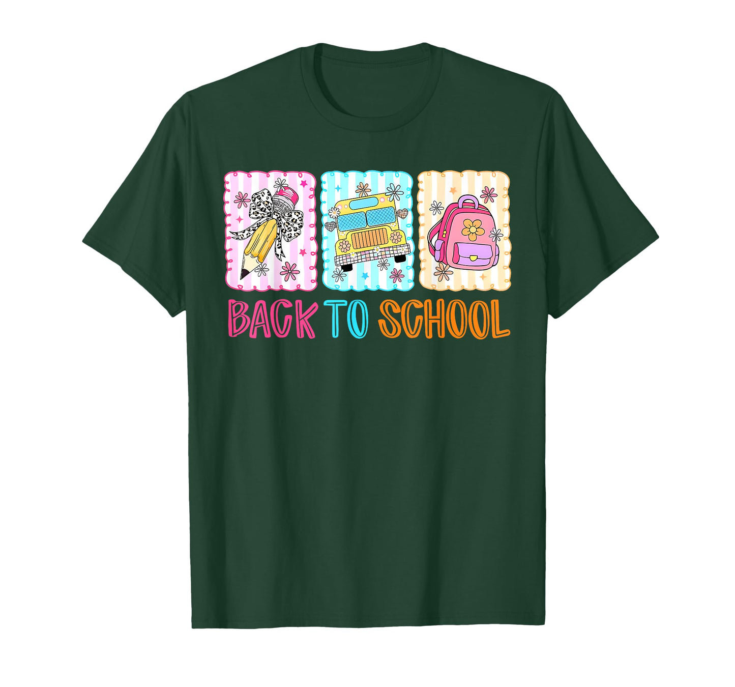 Coquette Pencil Bow School Bus Driver Funny Back To School T-Shirt