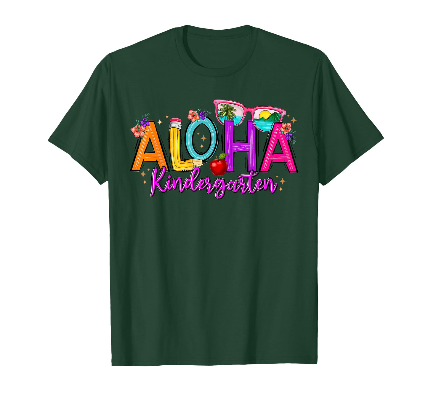 Aloha Kindergarten Summer Beach Vacation Teacher School T-Shirt