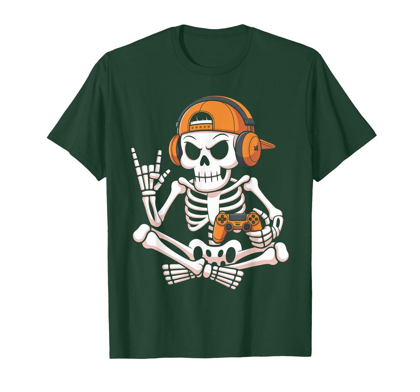 Halloween Shirts Cool Teen Boy Skeleton Gaming Men Halloween T-Shirt