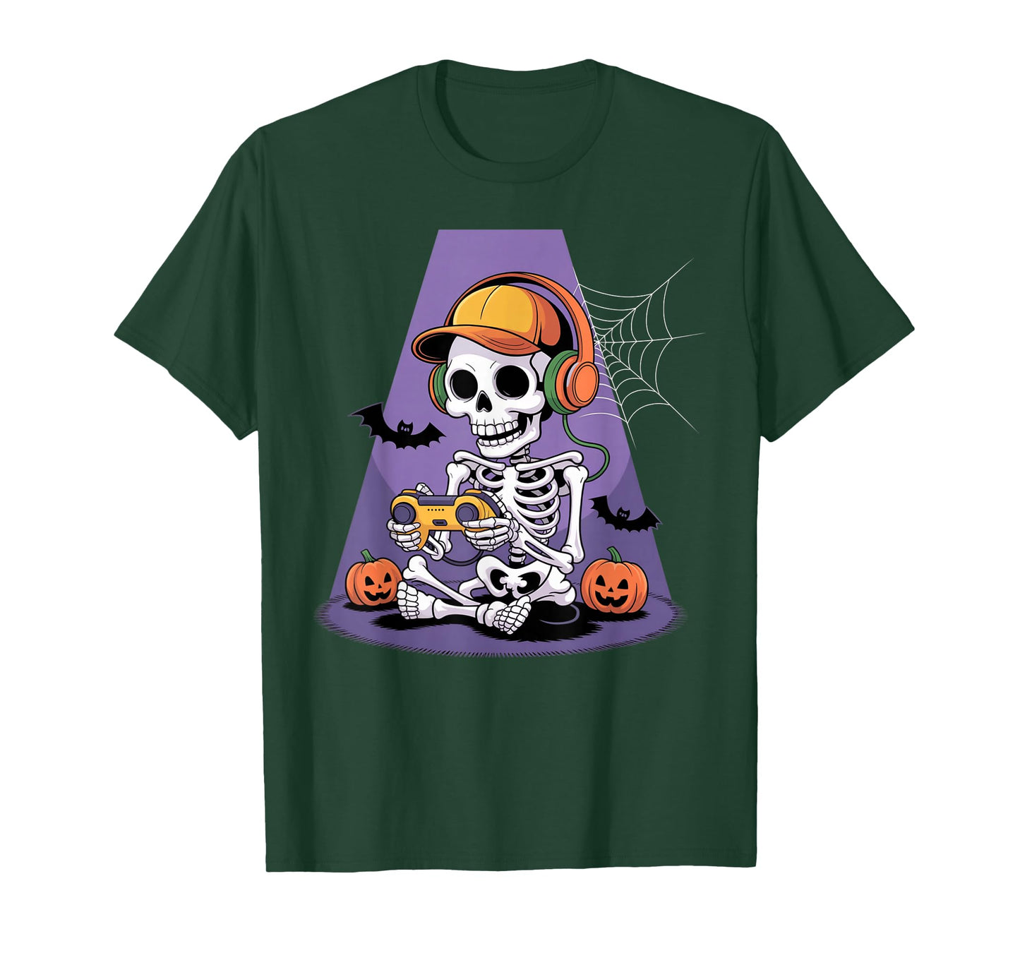 Boy Toddler Halloween Skeleton Gamer Video Gaming Boys Kids T-Shirt