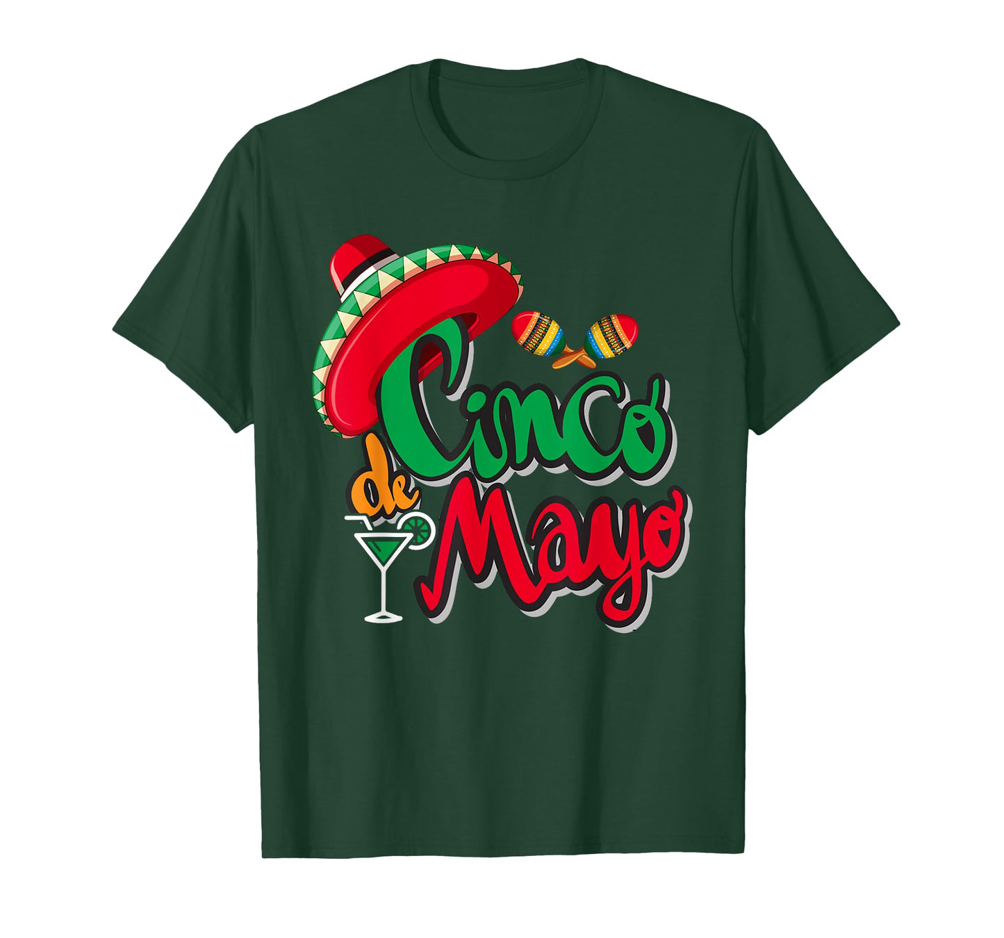 Cinco De Mayo Sombrero Men Women Mexican Taco Party Fiesta T-Shirt