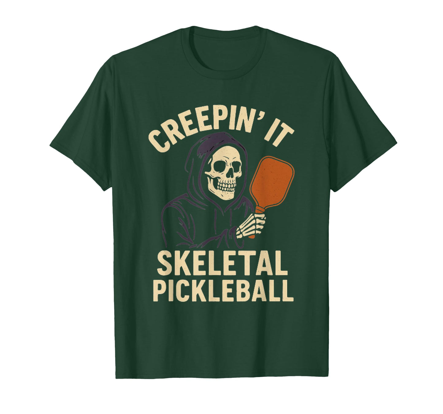 Skeleton Pickleball Shirt Creepin’ It Tee T-Shirt