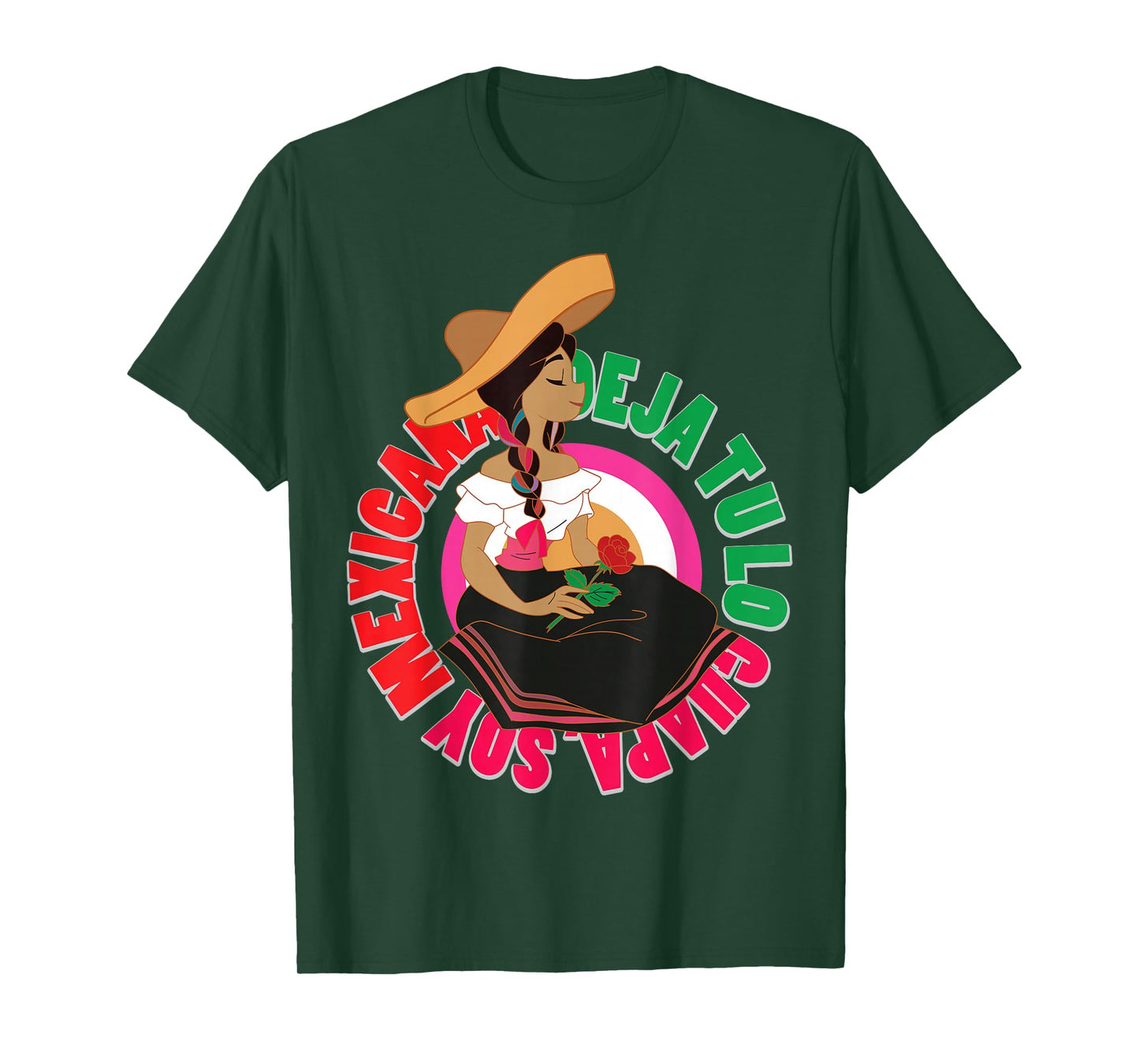 Viva Mexico Independence Day Women Girl Doll Mexican Flag T-Shirt