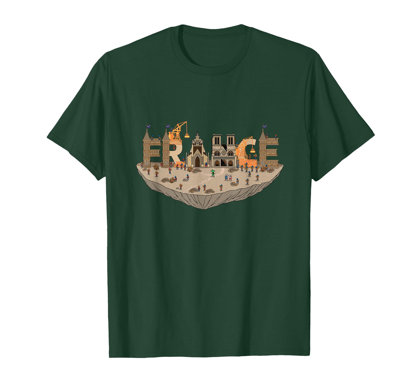 Medieval French History Lover Construction Word Art - France T-Shirt