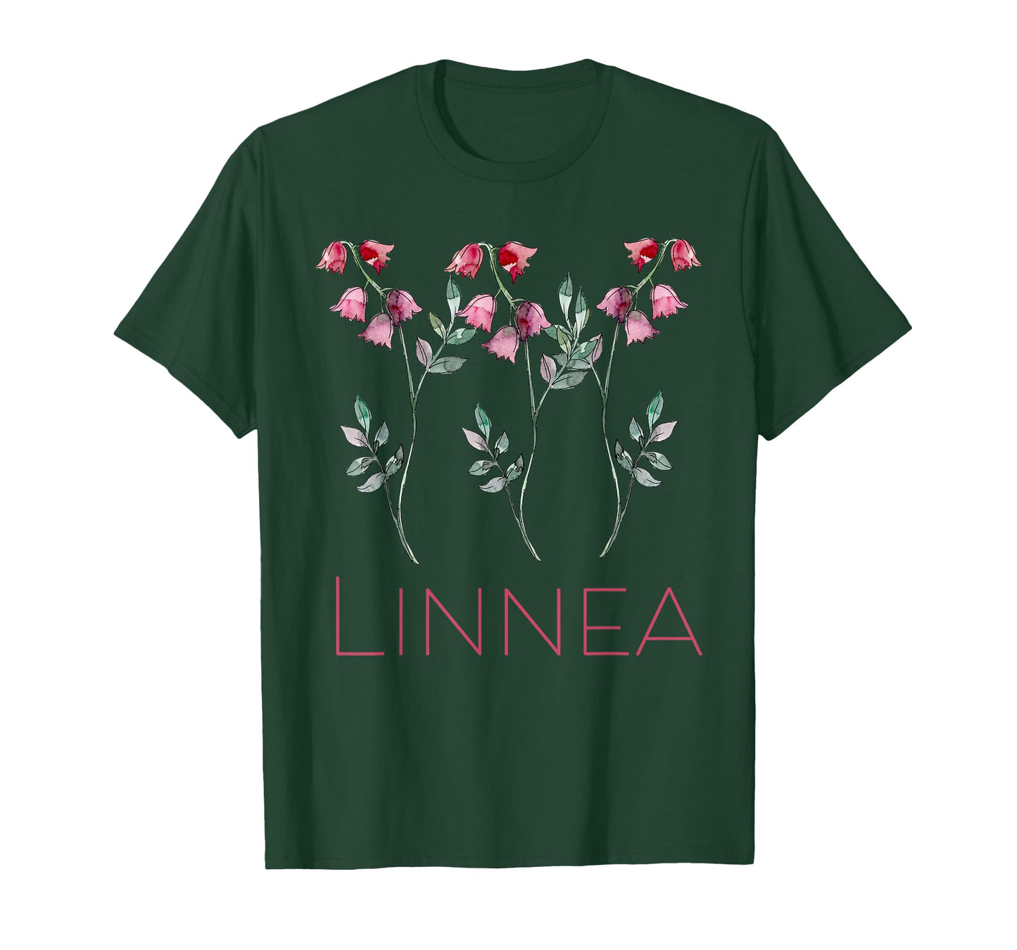 Linnea Flower Twinflower Wildflower Pink Flowers T-Shirt