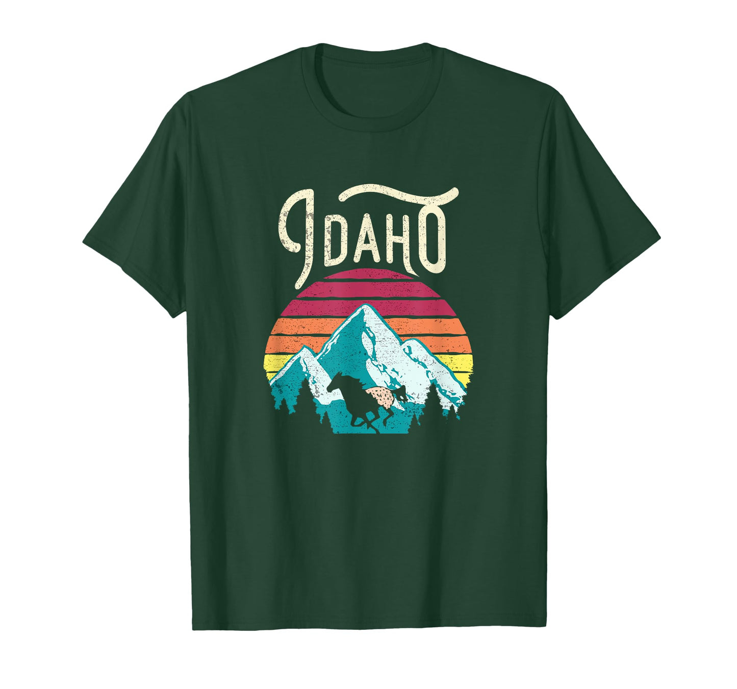 Retro Idaho ID Mountains Outdoor Wildlife T-Shirt T-Shirt