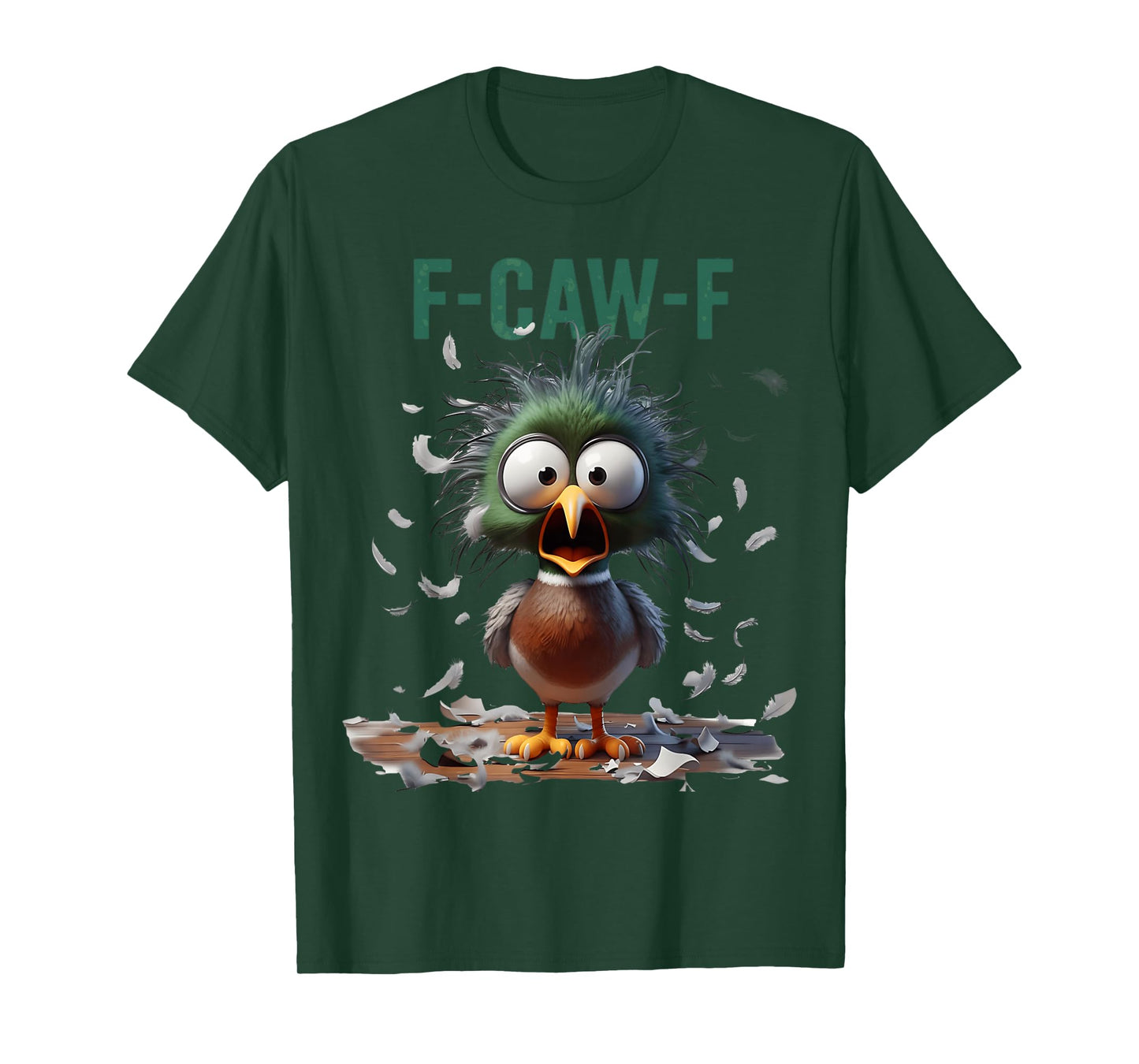 F-Caw-F Messy Mallard Duck Hunting Shocked Face T-Shirt