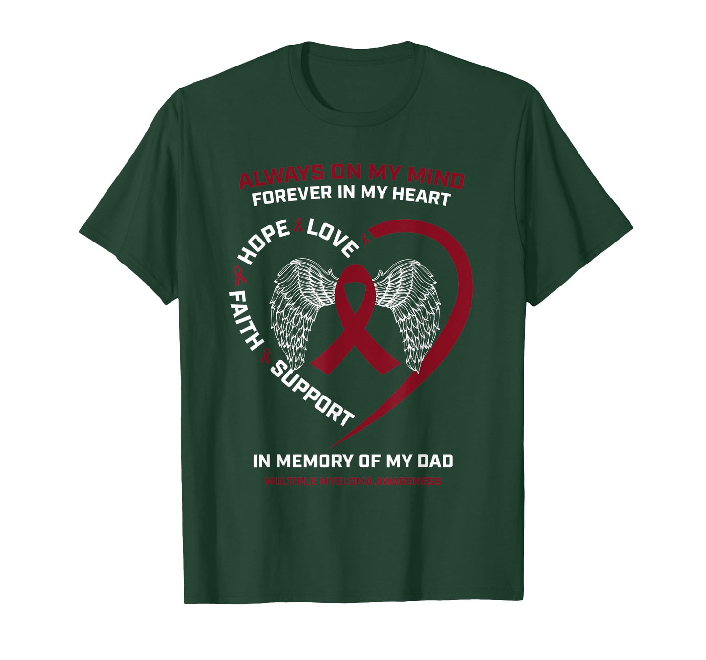 Cancer Father In Memory Of My Dad Multiple Myeloma Awareness T-Shirt