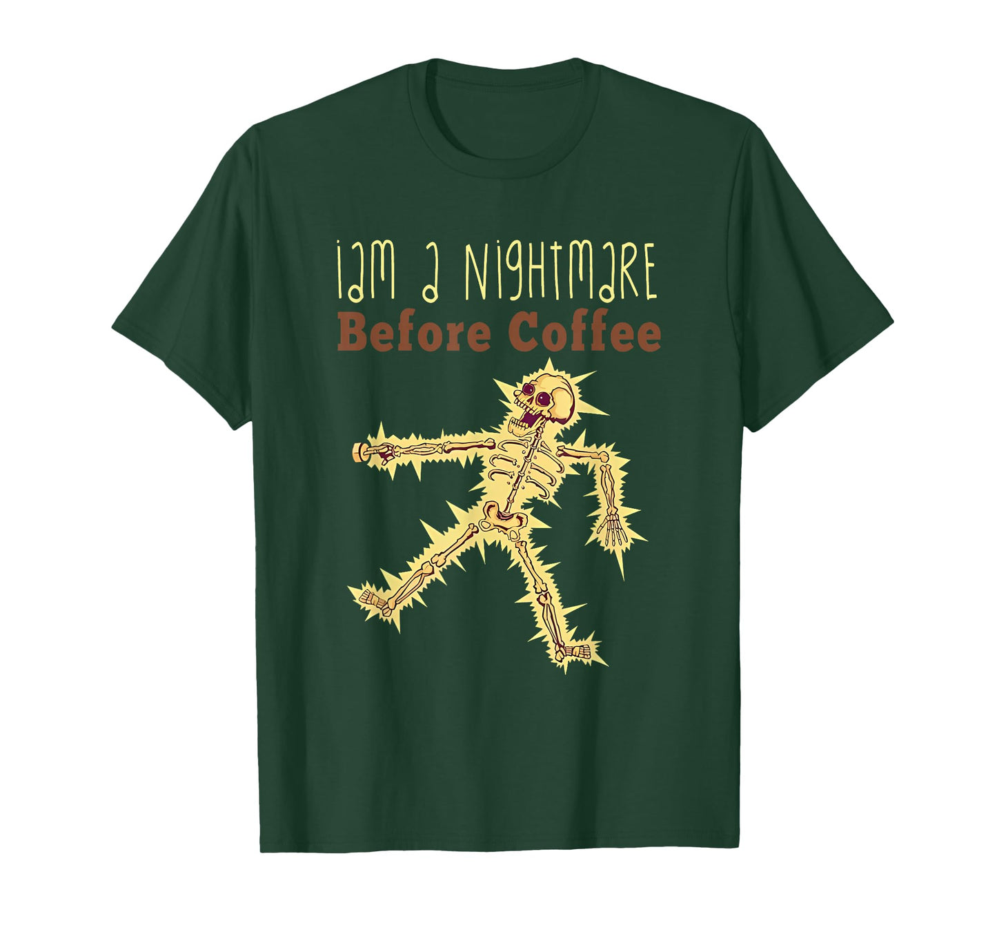 Funny Skeleton Drinking Coffee for Men Women Halloween T-Shirt