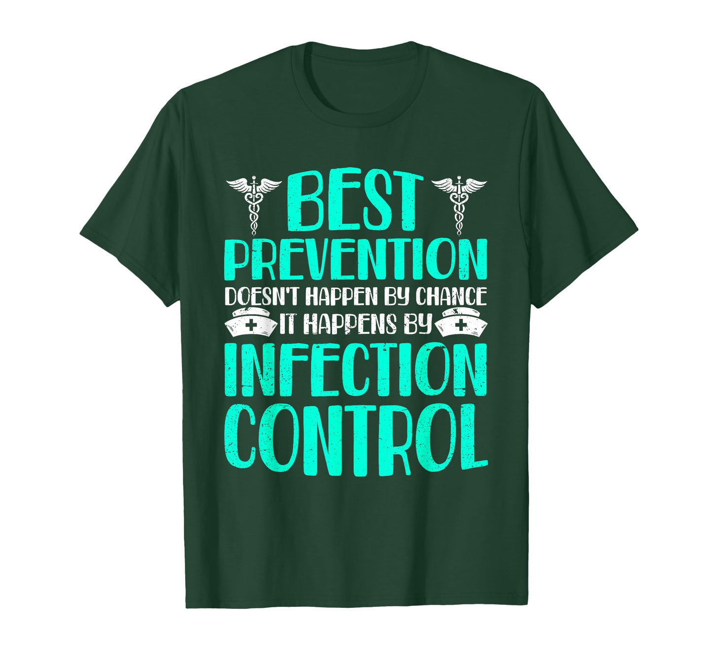 Infection Prevention and Control Gifts Unisex-Adults Nurse T-Shirt, Black, Small, Short Sleeve, Classic Fit, Crew Neck, Polyester 100%