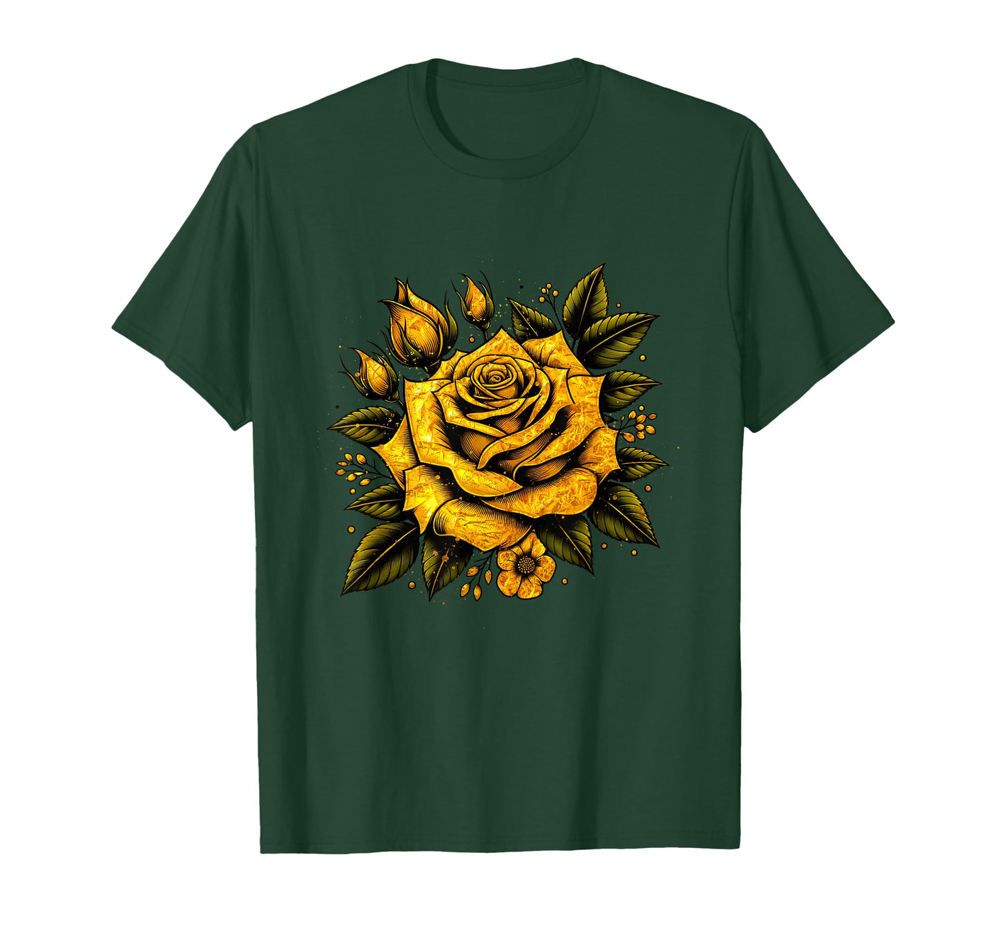 Yellow Rose Flower In Full Bloom Gardener Botanist Flowers T-Shirt