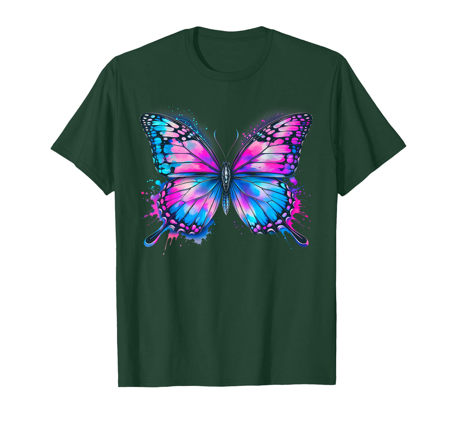 Cute Colorful Watercolor Butterfly Beautiful Aesthetic T-Shirt