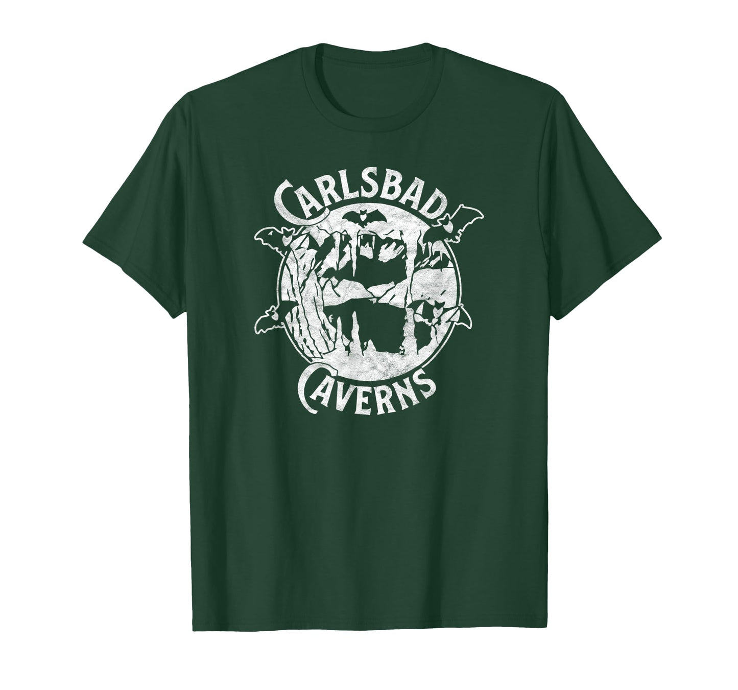 Carlsbad Caverns National Park Retro Cave & Bat Design T-Shirt