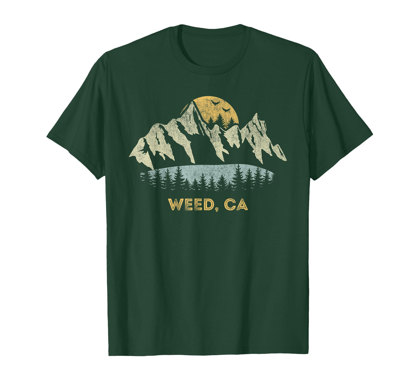 Weed California Mountain Sunset Sunrise CA T-Shirt