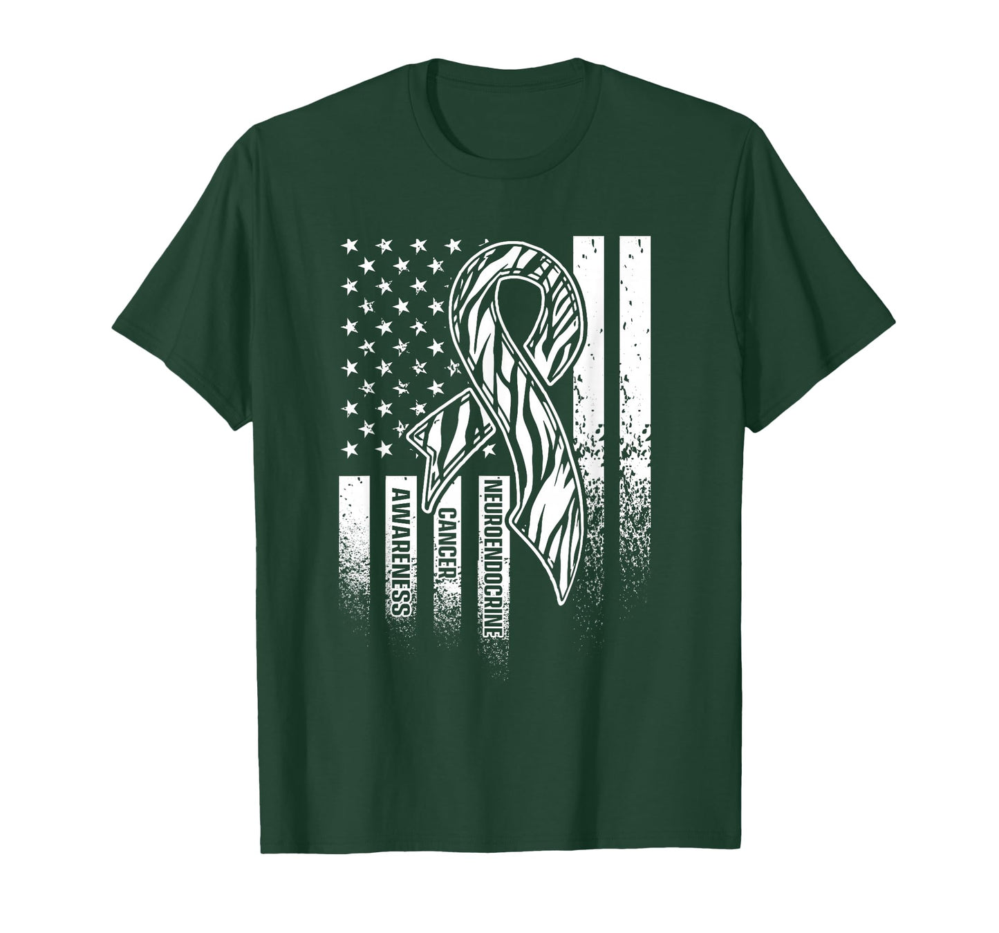Neuroendocrine Cancer Survivor US Flag Warrior T-Shirt