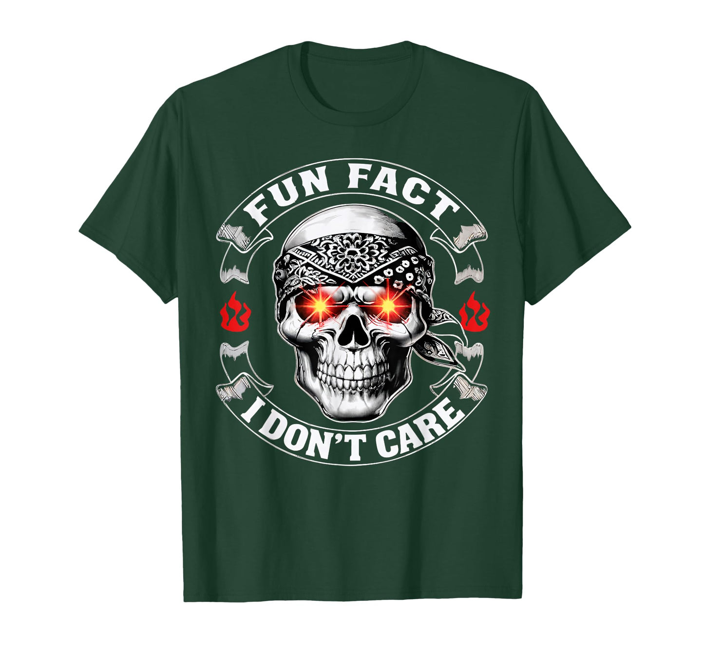 Fun Fact I Don't Care Funny Skeleton Sarcastic T-Shirt