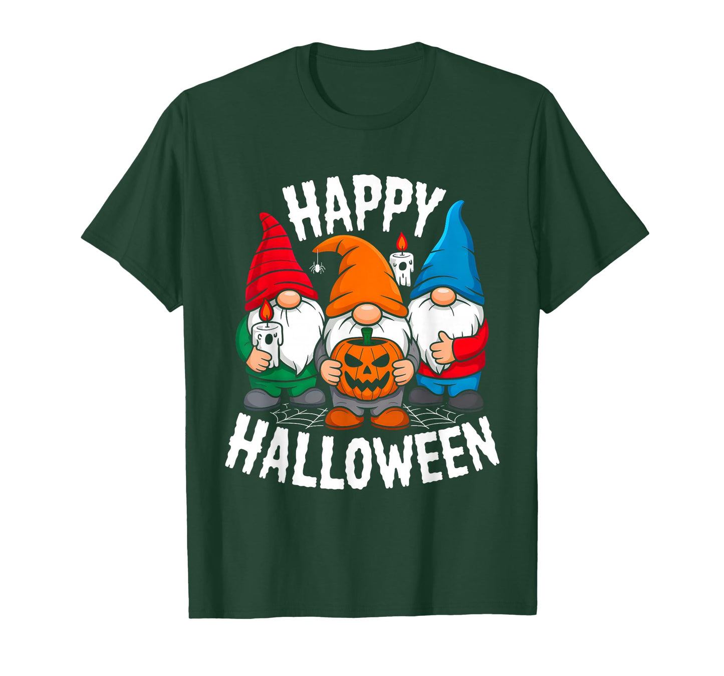 Gnomes Happy Halloween Spooky Pumpkin Gnome Lover Men Women T-Shirt