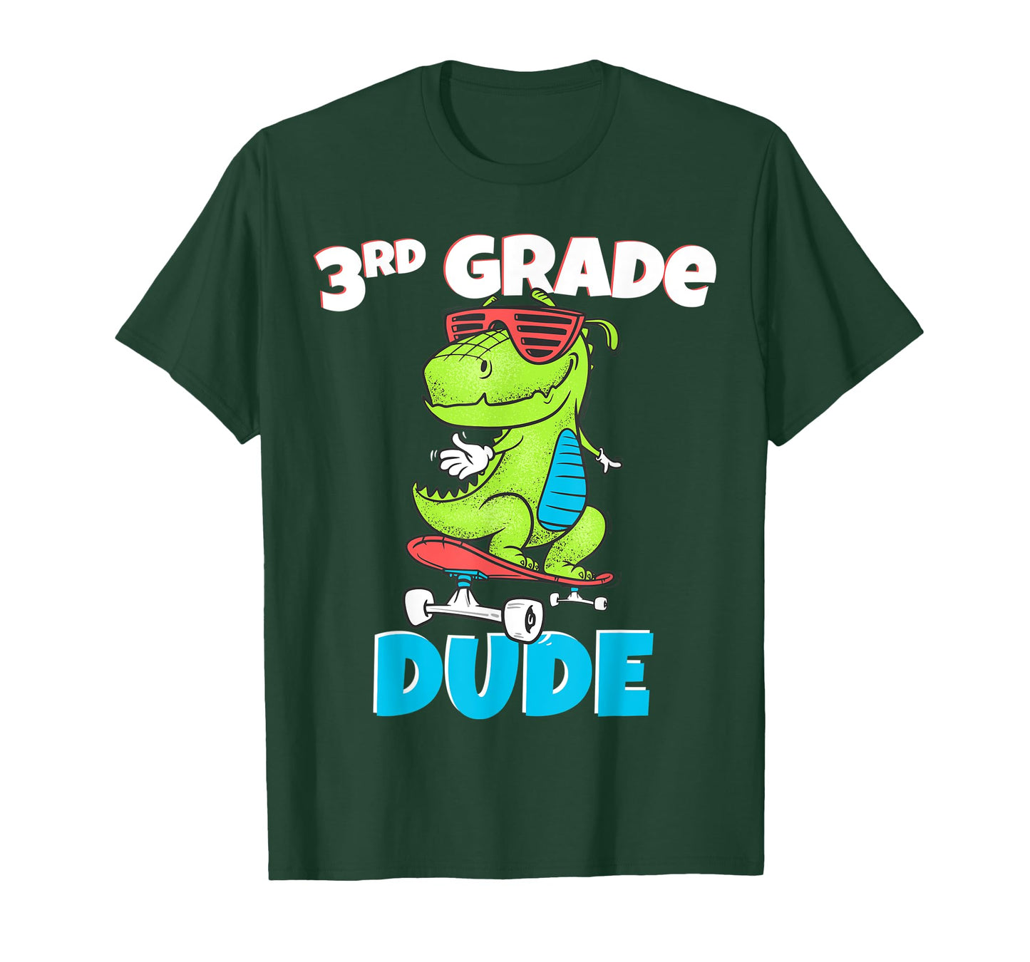 Kids 3rd Grade Dude Shirt Back To School Dinosaur Tshirt T-Shirt