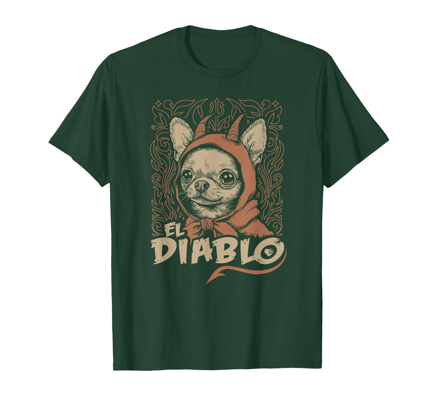 Funny Chihuahua El Diablo Cute Little Devil Vintage Dog T-Shirt