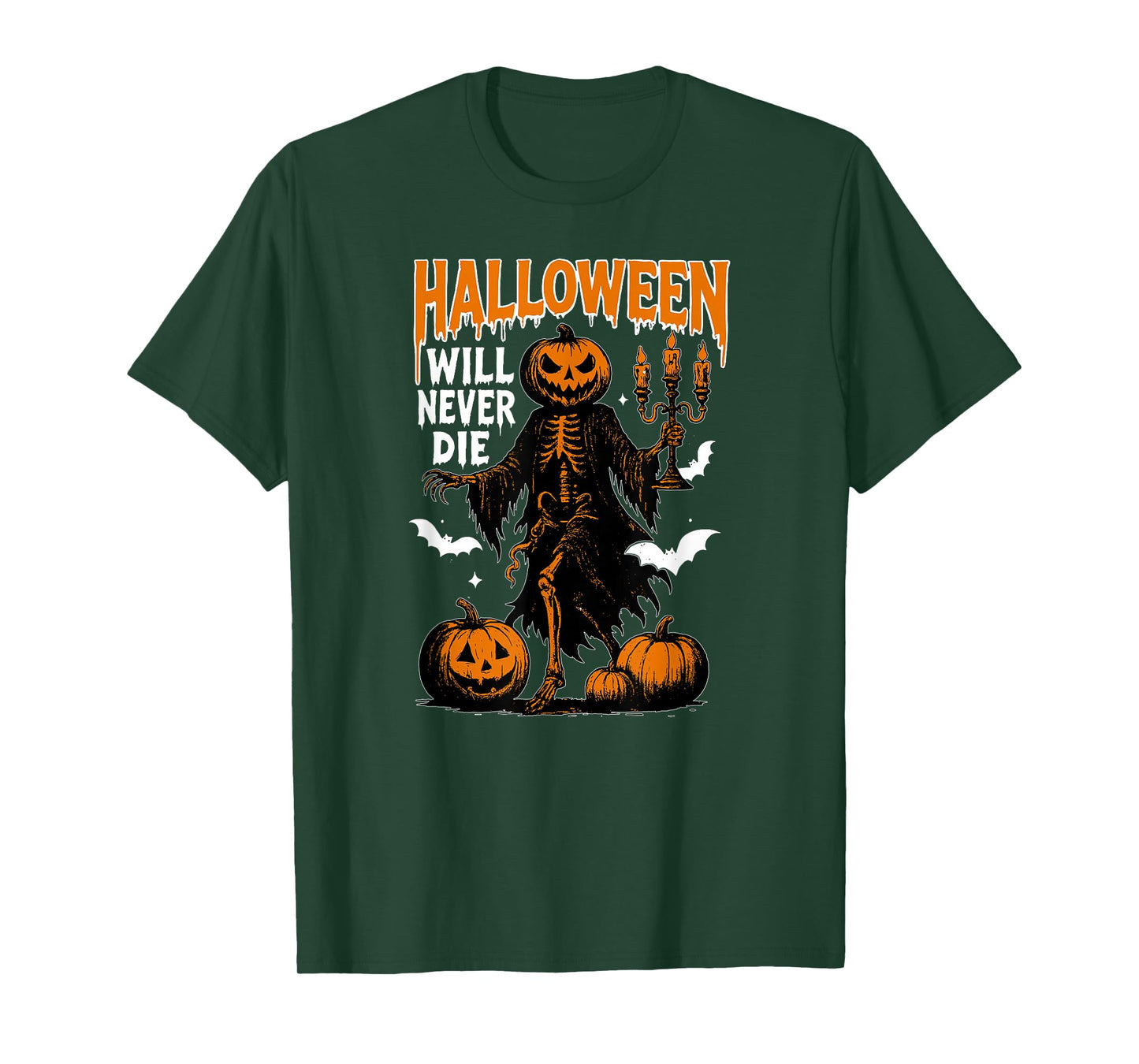 Halloween Will Never Die, Creepy Fall, Horror Graphic T-Shirt