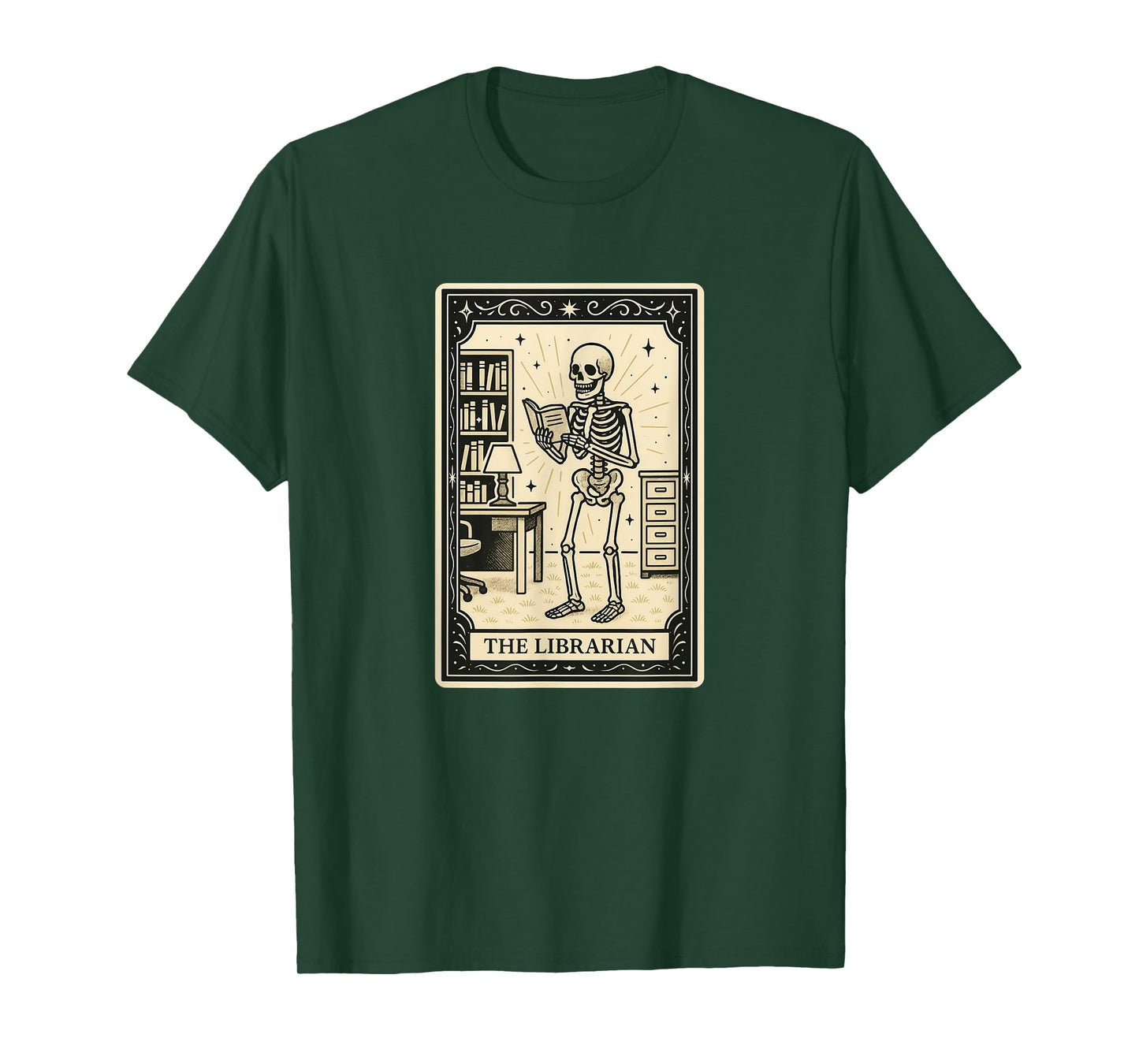The Librarian Tarot Card - Spooky Gothic Library Books Read T-Shirt