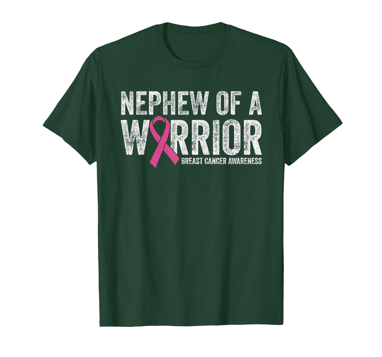Breast Cancer Awareness Pink Ribbon Nephew Of A Warrior T-Shirt