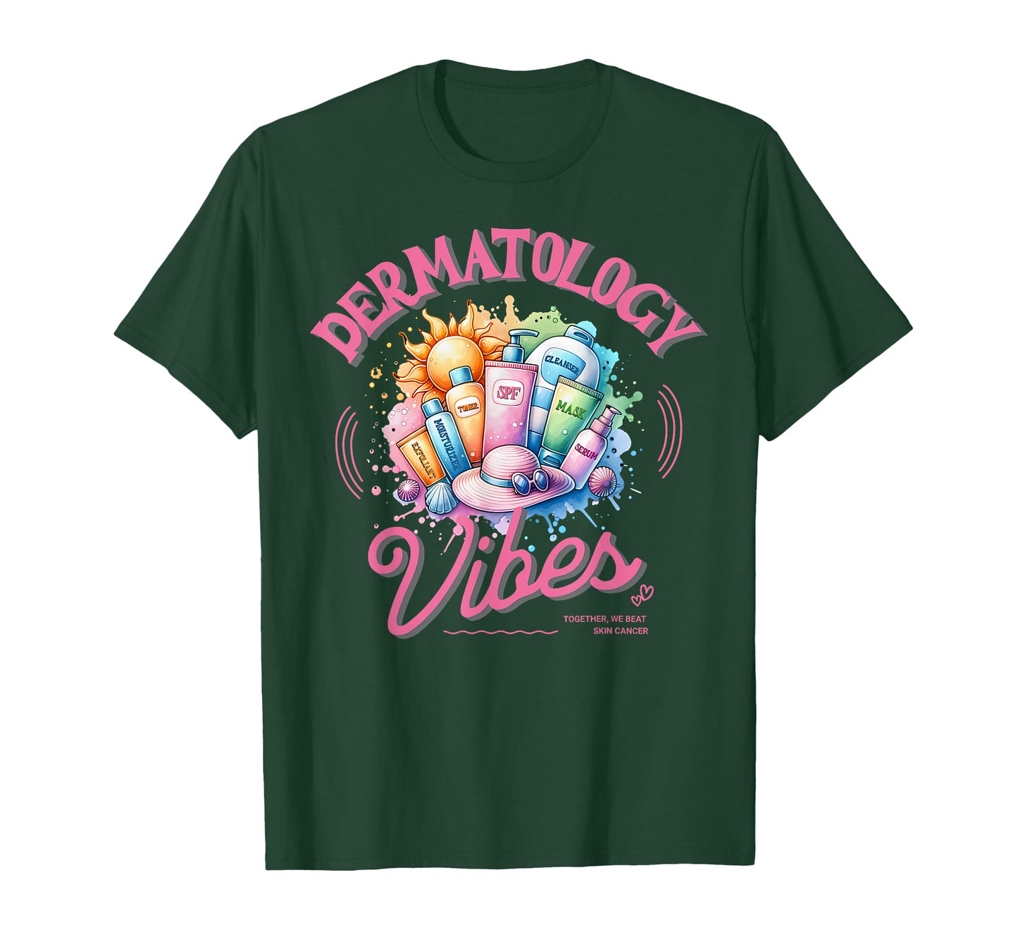 Dermatology Vibes Dermatologist Skincare Sunscreen Summer T-Shirt