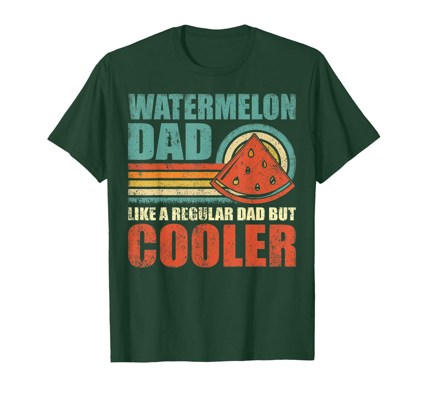 Mens Watermelon Dad Like A Regular Dad But Cooler Father's Day T-Shirt