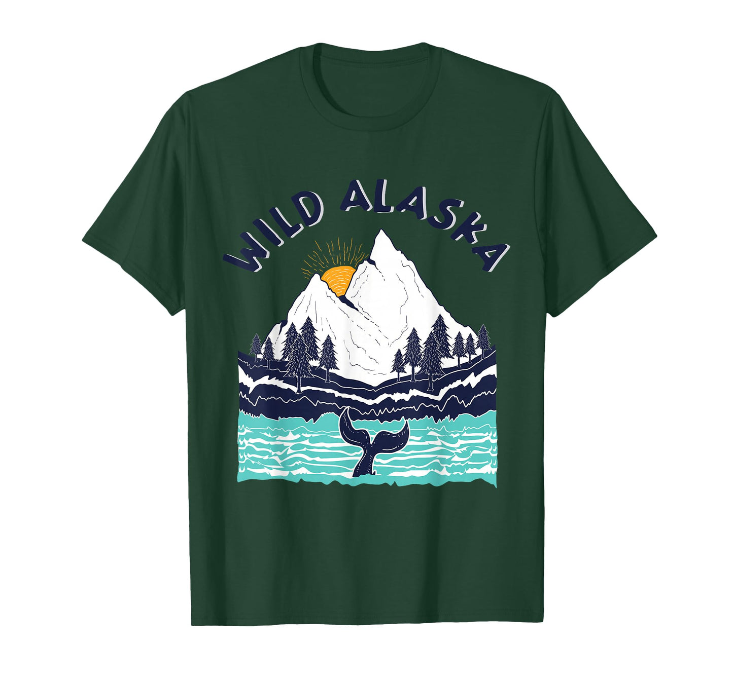 Vintage Alaska Wild Landscape Humpback Whale T-Shirt