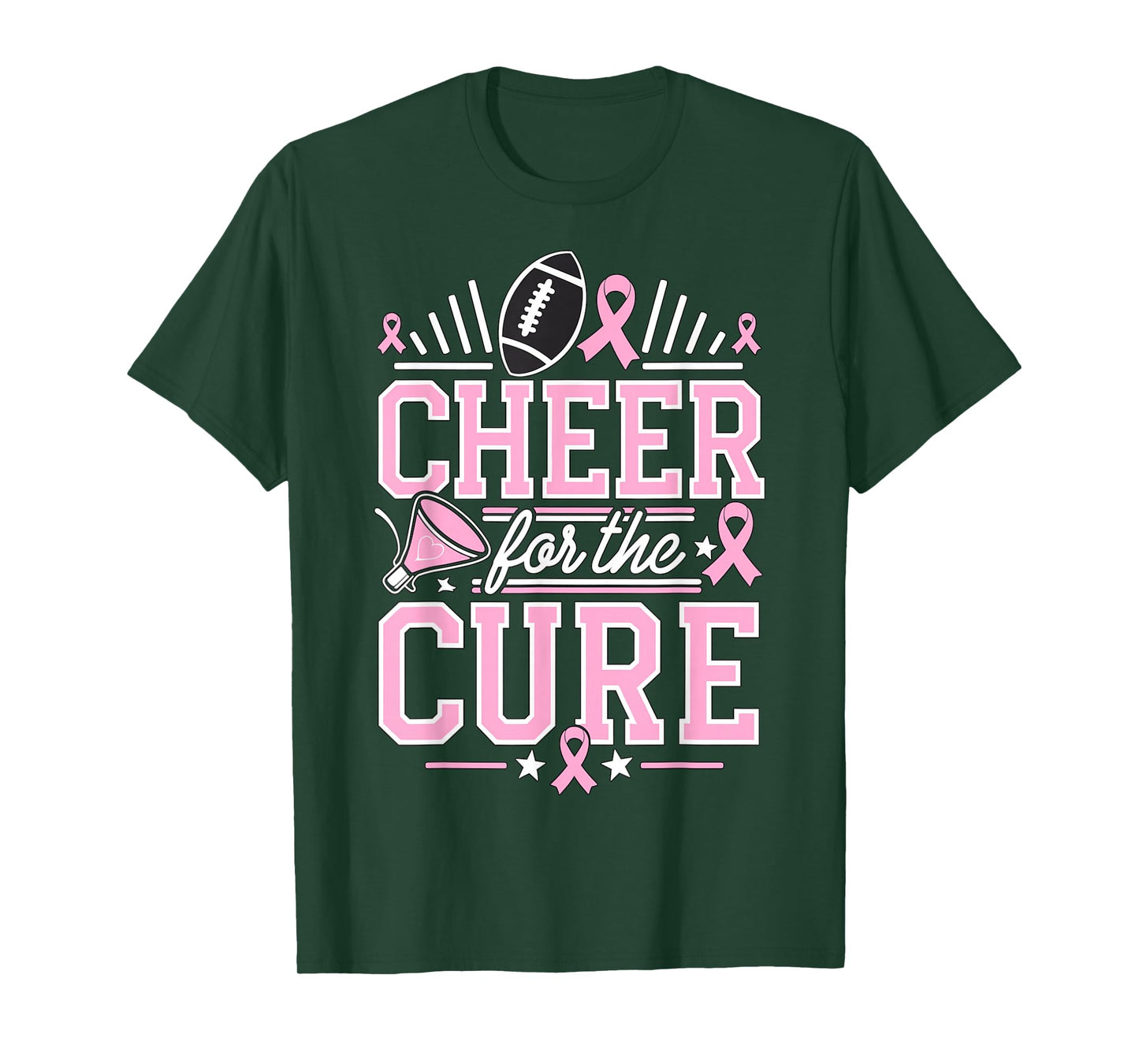 Cheer for the Cure Cheerleader Breast Cancer October T-Shirt